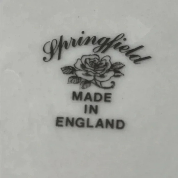 Springfield 1 Blue Floral Tea Rose Vintage 10” Dinner Luncheon 1 One Plate - Picture 2 of 10